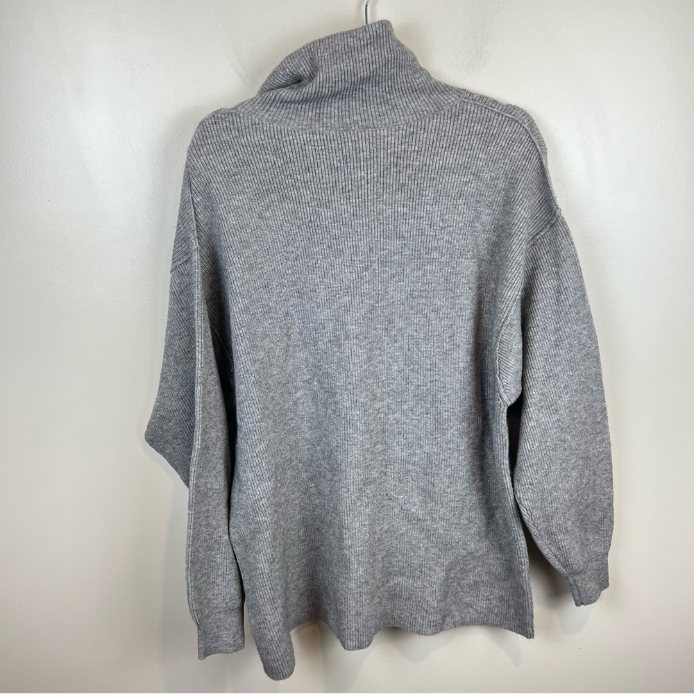 New Free People Softly Structured Oversized Tunic Sweater Heather Gray in Med - Picture 7 of 9